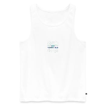 13. Geburtstag 13 Jahre alt Binärcode Coder - Männer Premium Bio Tank Top - Weiß - Vorne - Michal (187cm)
