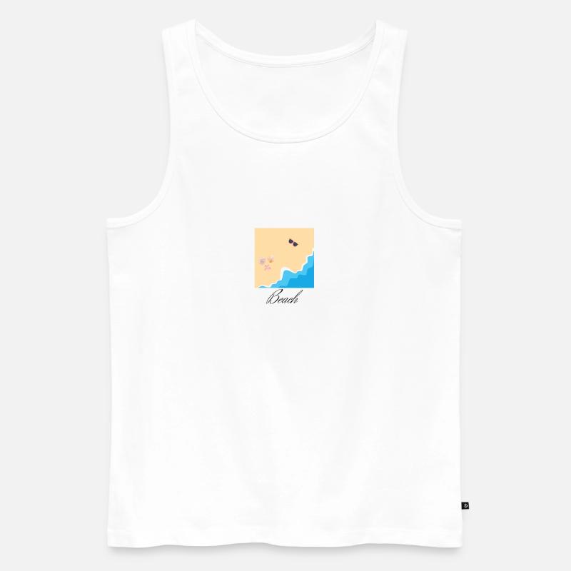 Beach - Männer Premium Bio Tank Top - Weiß