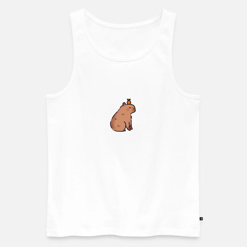 Kapibara Capybara Capibara - Männer Premium Bio Tank Top - Weiß
