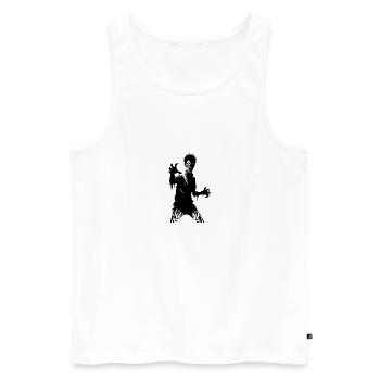 Gruseliges Kinder Zombie Halloween - Männer Premium Bio Tank Top - Weiß - Vorne - Michal (187cm)