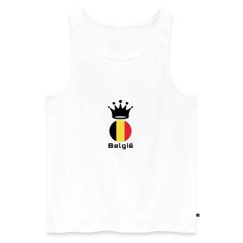 Belgique - Débardeur bio Premium Homme - blanc - Devant - Michal (187cm)