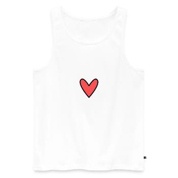 HEART. MOM. MOTHER'S DAY. HEART. FEAST - Men's Premium Organic Tank Top - white - Front - Michal (187cm)