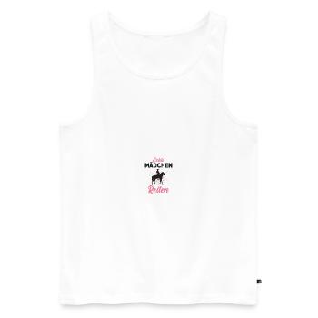 Pferdemotiv Reiterin Pferdebesitzer Reitshirt - Männer Premium Bio Tank Top - Weiß - Vorne - AI Model Male 178 light (178cm)