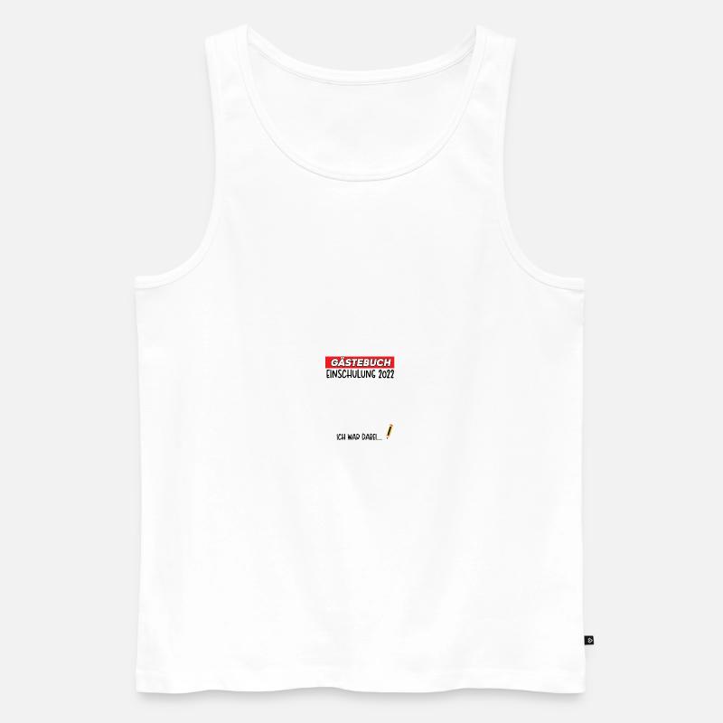 Einschulung 2022 Geschenk Schul - Männer Premium Bio Tank Top - Weiß