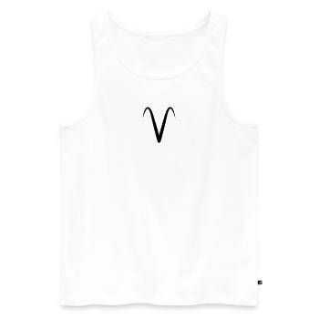 Zodiac Sign Aries - Men's Premium Organic Tank Top - white - Front - AI Model Male 178 light (178cm)
