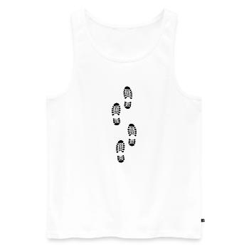 Empreintes - Débardeur bio Premium Homme - blanc - Devant - Michal (187cm)