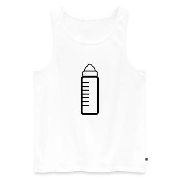 Babyflasche Flasche Fläschchen baby milch 1c - Männer Premium Bio Tank Top - Weiß - Vorne - Michal (187cm)