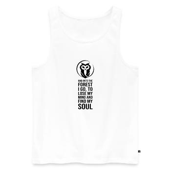 GOWILD - Into the forest Owl - Men's Premium Organic Tank Top - white - Front - Michal (187cm)