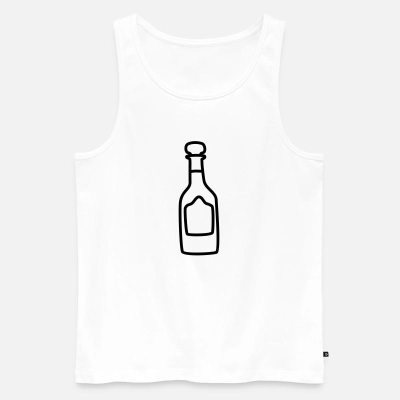 sektflasche 1 - Männer Premium Bio Tank Top - Weiß