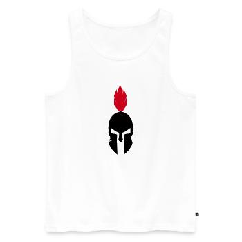 spartan - Männer Premium Bio Tank Top - Weiß - Vorne - AI Model Male 178 light (178cm)