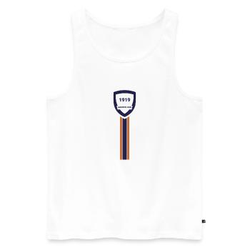 Montpellier football club - Débardeur bio Premium Homme - blanc - Devant - AI Model Male 178 light (178cm)