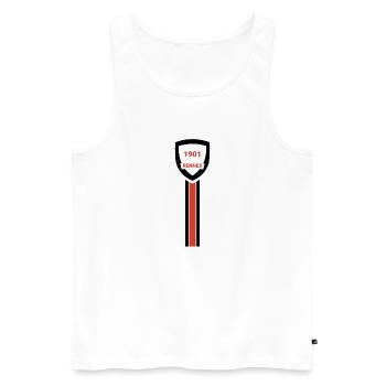 Rennes football club - Débardeur bio Premium Homme - blanc - Devant - AI Model Male 178 light (178cm)