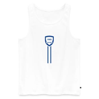 Auxerre football club - Débardeur bio Premium Homme - blanc - Devant - AI Model Male 178 light (178cm)