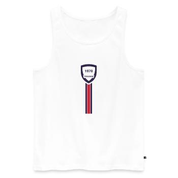 Toulouse football club - Débardeur bio Premium Homme - blanc - Devant - AI Model Male 178 light (178cm)