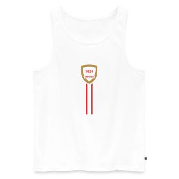 Monaco Fußballverein - Männer Premium Bio Tank Top - Weiß - Vorne - Michal (187cm)