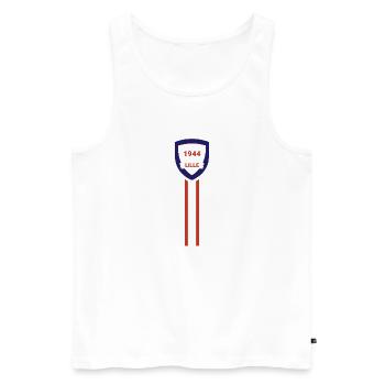 Der Fußballverein Lille - Männer Premium Bio Tank Top - Weiß - Vorne - AI Model Male 178 light (178cm)