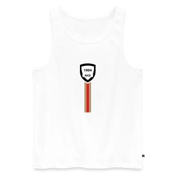 Nice football club - Débardeur bio Premium Homme - blanc - Devant - AI Model Male 178 light (178cm)