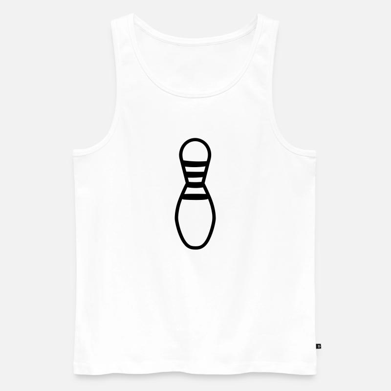 Quille de Bowling - Männer Premium Bio Tank Top - Weiß