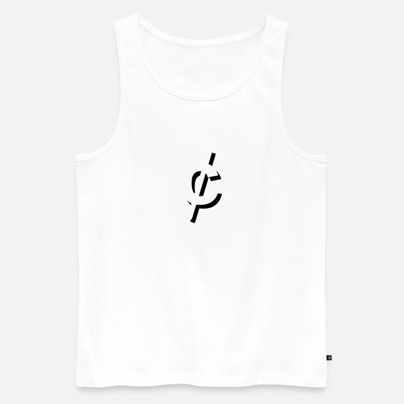 Cent Domains - Männer Premium Bio Tank Top - Weiß