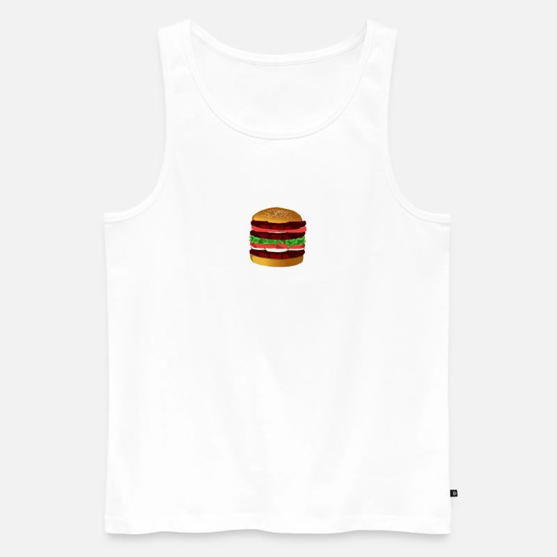 Burger - Männer Premium Bio Tank Top - Weiß