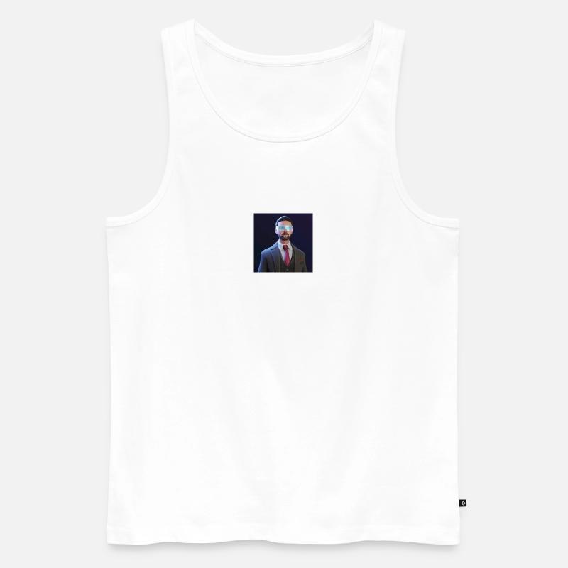 HACKER FOR BITCOIN - Männer Premium Bio Tank Top - Weiß
