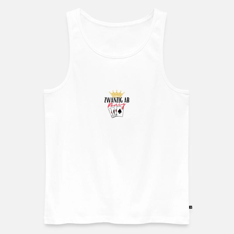 Zwanzig ab König - Männer Premium Bio Tank Top - Weiß