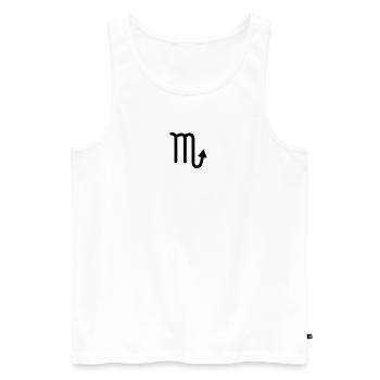 Scorpio Zodiac Sign - Men's Premium Organic Tank Top - white - Front - AI Model Male 178 light (178cm)