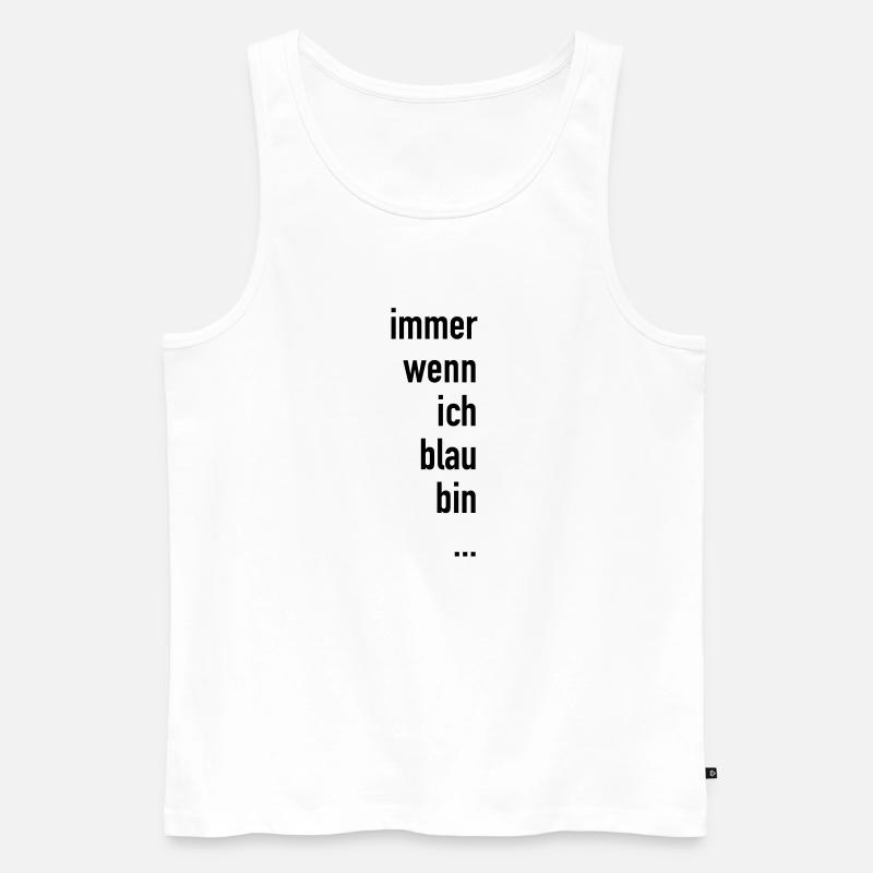 Blau Sein - Männer Premium Bio Tank Top - Weiß