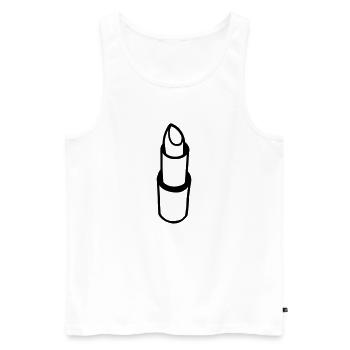 lipstick design - Männer Premium Bio Tank Top - Weiß - Vorne - Michal (187cm)