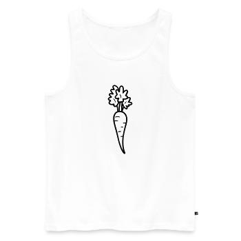 Karotte - Männer Premium Bio Tank Top - Weiß - Vorne - AI Model Male 178 light (178cm)