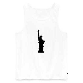statue de la liberté - Débardeur bio Premium Homme - blanc - Devant - AI Model Male 178 light (178cm)