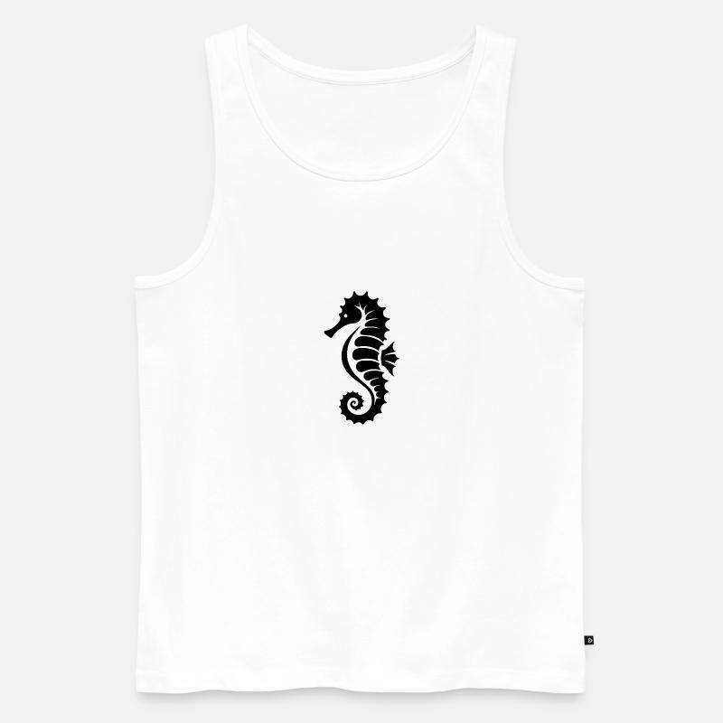 Süsses Kleines Seepferdchen - Männer Premium Bio Tank Top - Weiß