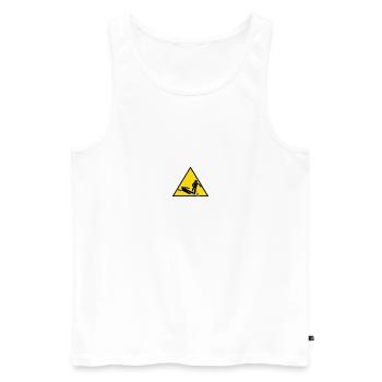 Fussballer Fussballspieler Fussball Sprüche Foul - Männer Premium Bio Tank Top - Weiß - Vorne - AI Model Male 178 light (178cm)