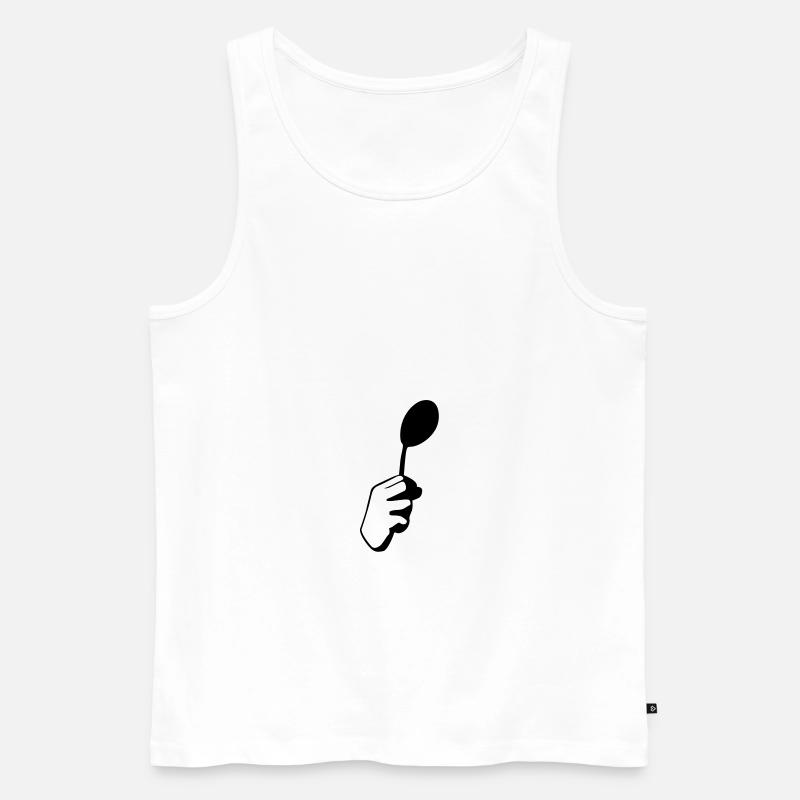There is no spoon - Männer Premium Bio Tank Top - Weiß