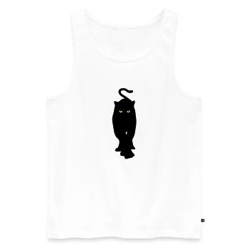 panthere2 - Débardeur bio Premium Homme - blanc - Devant - Michal (187cm)