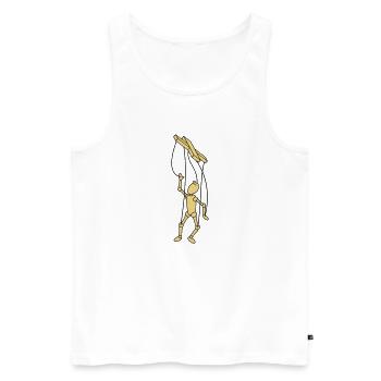 Marionette Puppet - Men's Premium Organic Tank Top - white - Front - AI Model Male 178 light (178cm)