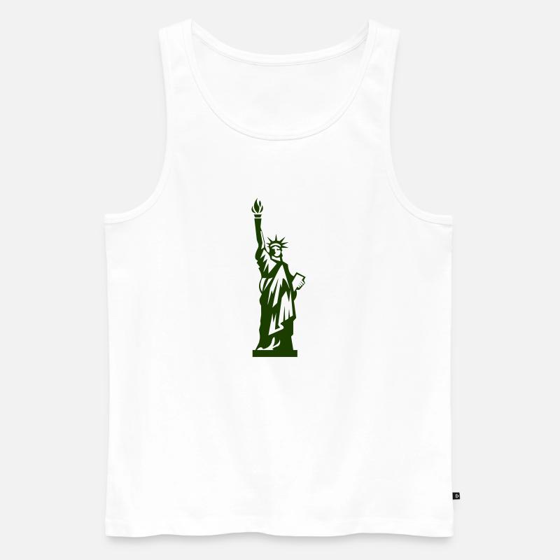 freiheitsstatue - Männer Premium Bio Tank Top - Weiß