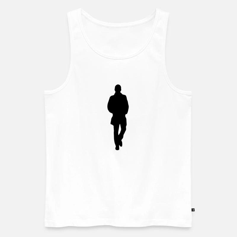 keep walking (man) - Männer Premium Bio Tank Top - Weiß