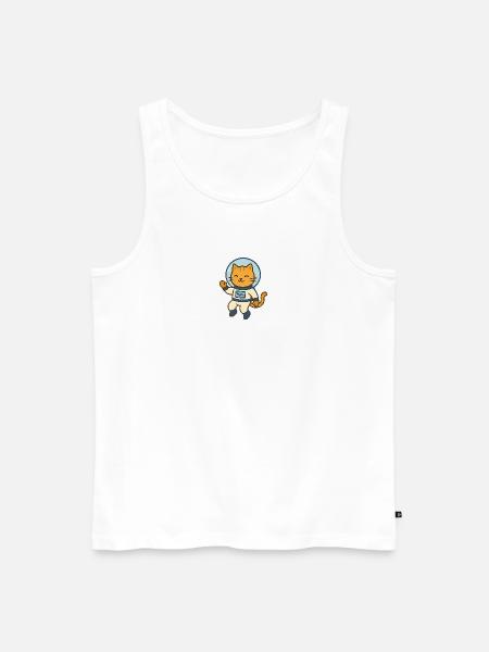 Astrocat - Men's Premium Organic Tank Top - white