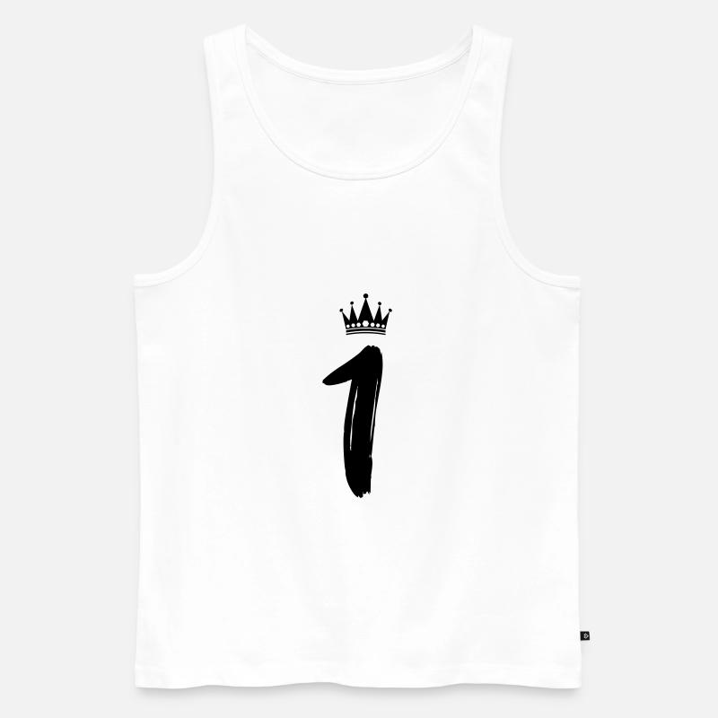 1 Krone - Männer Premium Bio Tank Top - Weiß