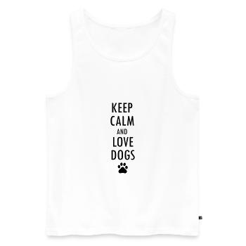 GARDER CALME ET AMOUR CHIENS chien amoureux des chiens - Débardeur bio Premium Homme - blanc - Devant - Michal (187cm)