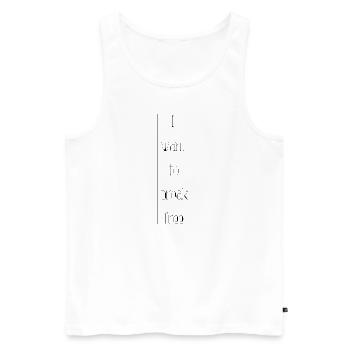 I want to break free - Männer Premium Bio Tank Top - Weiß - Vorne - Michal (187cm)