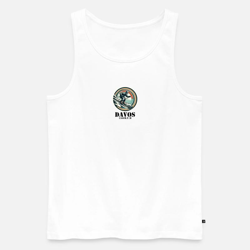 Davos - Männer Premium Bio Tank Top - Weiß