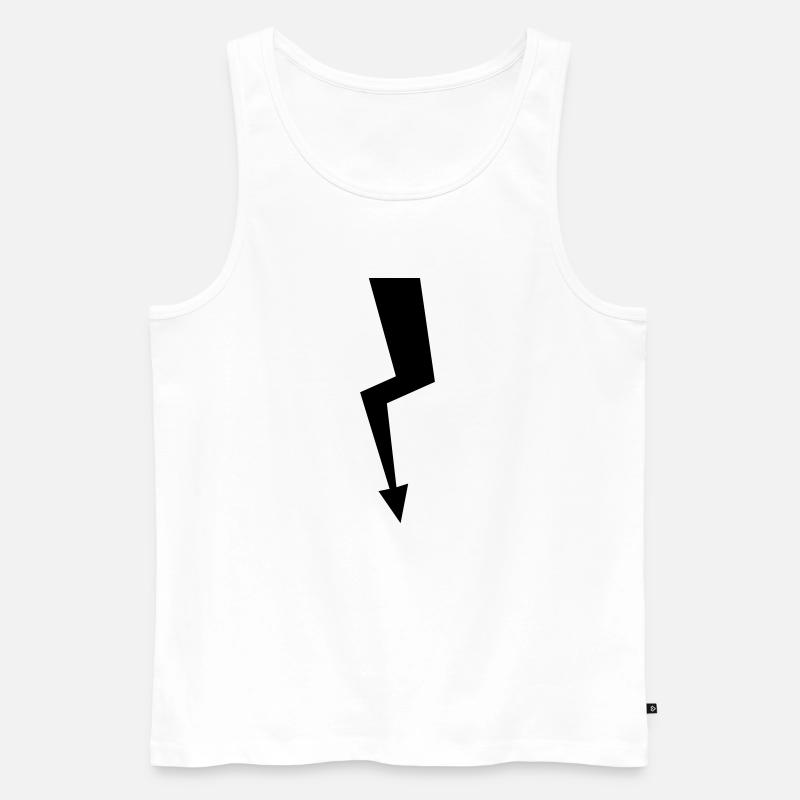 Blitz - Männer Premium Bio Tank Top - Weiß
