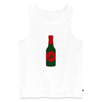 Hot Sauce Chili Sauce Spicy Food BBQ Crew - Men's Premium Organic Tank Top - white - Front - AI Model Male 178 light (178cm)