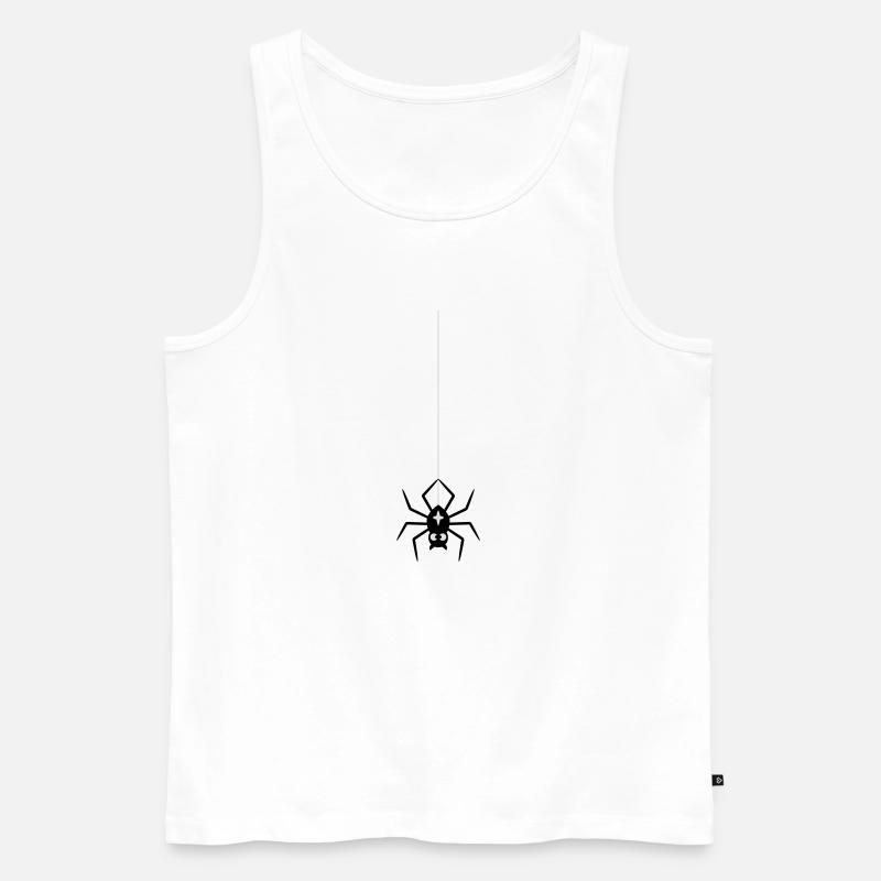 Funny Spider Design - Männer Premium Bio Tank Top - Weiß