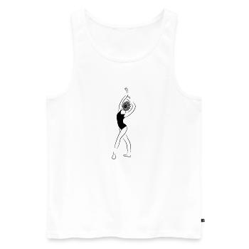 Tänzer - Männer Premium Bio Tank Top - Weiß - Vorne - Michal (187cm)