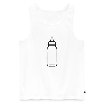 biberon - Débardeur bio Premium Homme - blanc - Devant - AI Model Male 178 light (178cm)