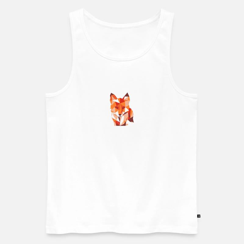 Fuchs ,Geometrisch , illustration,abstrakt,orange - Männer Premium Bio Tank Top - Weiß
