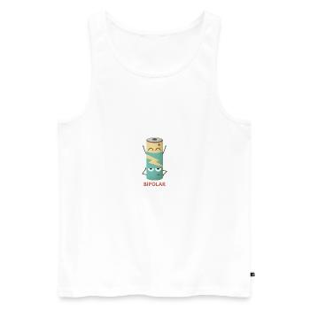 Bipolar Batterie - Männer Premium Bio Tank Top - Weiß - Vorne - AI Model Male 178 light (178cm)